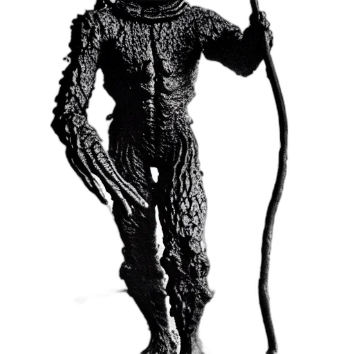 staff, creature, sword, robot transparent PNG cut-out