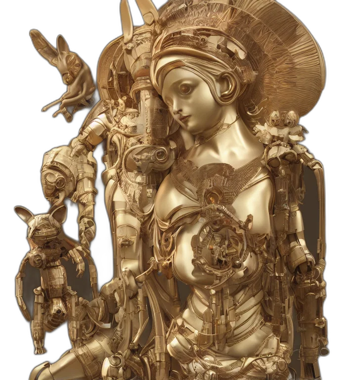 jewelry, crown, 3d render, concept art, golden, earth tones, octane, render transparent PNG cut-out