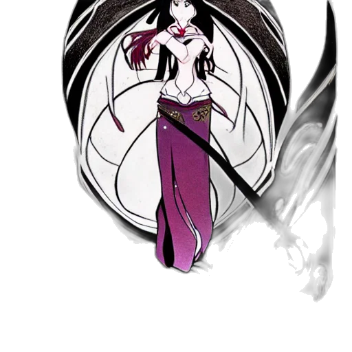 dress, staff, jewelry, fantasy art transparent PNG cut-out
