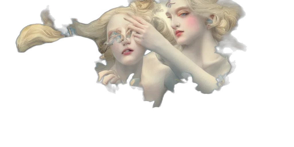 mask, crown, face, hair, 3d render, fantasy art, photorealistic, concept art transparent PNG cut-out