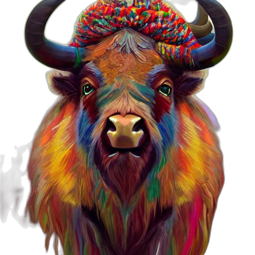animal, mask, hat, crown, fantasy art, photorealistic, concept art, watercolor transparent PNG cut-out