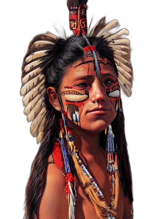 face, mask, jewelry, staff, photorealistic, oil painting, concept art, fantasy art transparent PNG cut-out