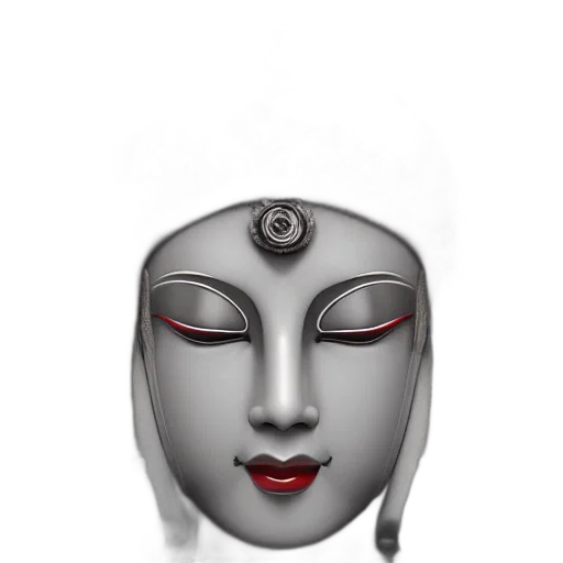 mask, face, jewelry, robot, photorealistic, 3d render, concept art, fantasy art transparent PNG cut-out