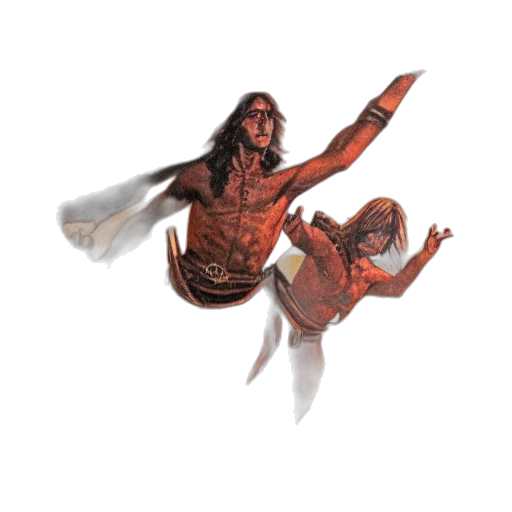creature, hair, staff, dragon transparent PNG cut-out