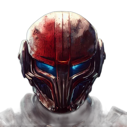 robot, mask, face, concept art transparent PNG cut-out