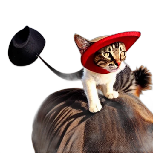 hat, animal, staff, umbrella, photorealistic, concept art, 3d render, photo transparent PNG cut-out