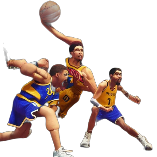 concept art, pixel art, 3d render, photorealistic, steve, curry, basketball, player transparent PNG cut-out