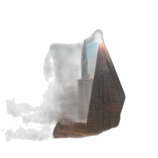 building, sword, face, robot transparent PNG cut-out
