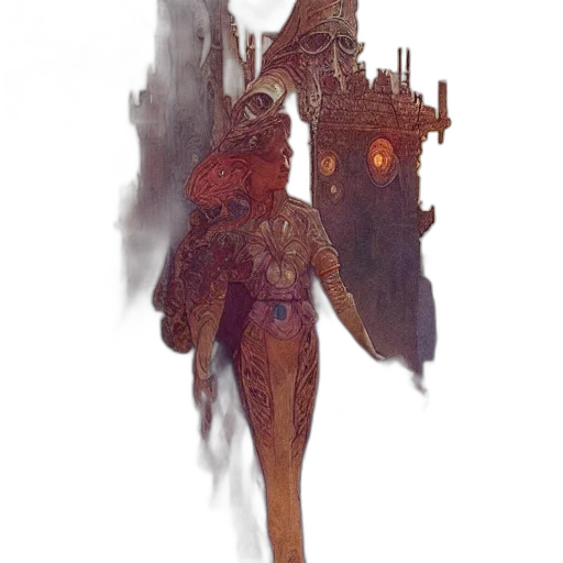sword, mask, staff, robot transparent PNG cut-out