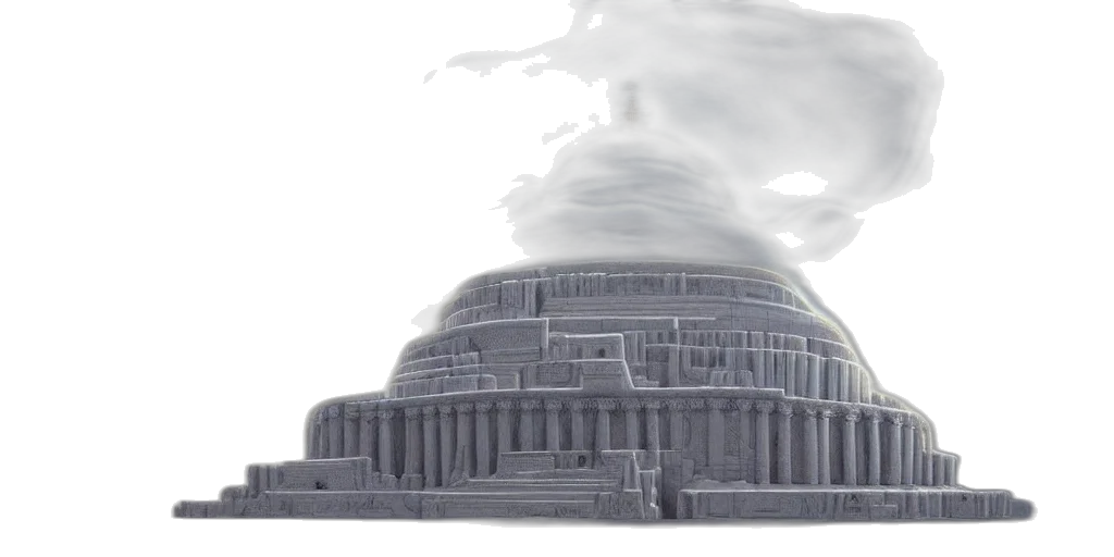 building, crown, hat, concept art, 3d render, photorealistic, fantasy art, fog transparent PNG cut-out