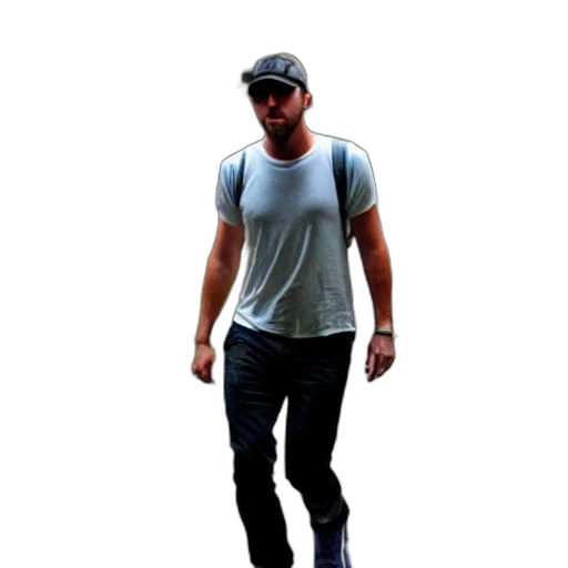 hat, staff, jacket, 3d render transparent PNG cut-out