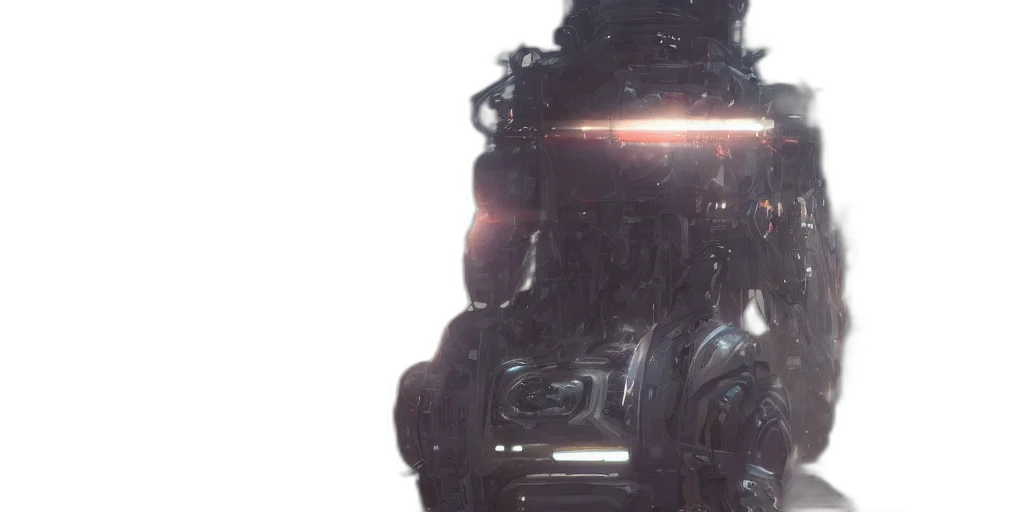 robot, cyberpunk, concept art, 3d render, outer space, sci, suit, panels transparent PNG cut-out