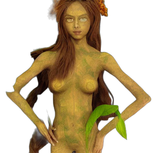 creature, staff, fantasy art, concept art, 3d render, photorealistic, green, earth tones transparent PNG cut-out