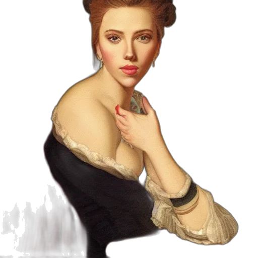dress, face, crown, staff transparent PNG cut-out