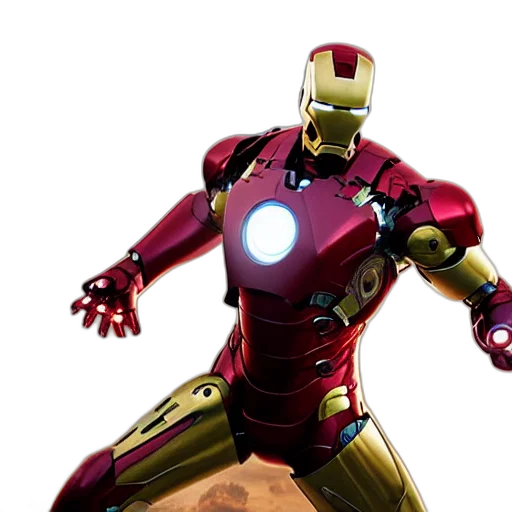 robot, 3d render, concept art, comic book art, still, photo, iron, man transparent PNG cut-out