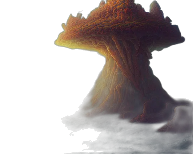 tree, hair, dragon, crown, concept art, fantasy art, 3d render, photorealistic transparent PNG cut-out