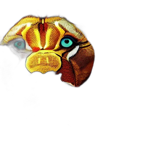 mask, animal, dragon, creature, watercolor, concept art, photorealistic, 3d render transparent PNG cut-out
