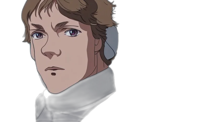 face, staff, anime, concept art, comic book art, cartoon, outer space, monochrome transparent PNG cut-out