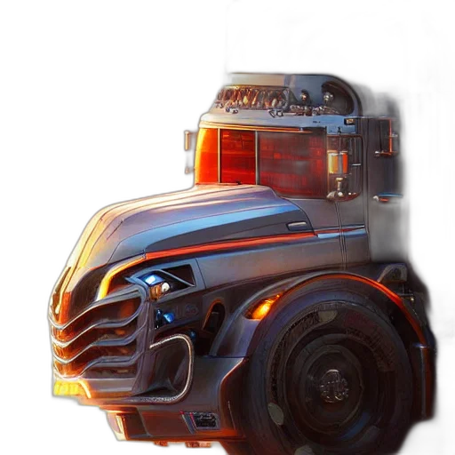 robot, weapon, car, face, concept art, 3d render, photorealistic, cyberpunk transparent PNG cut-out