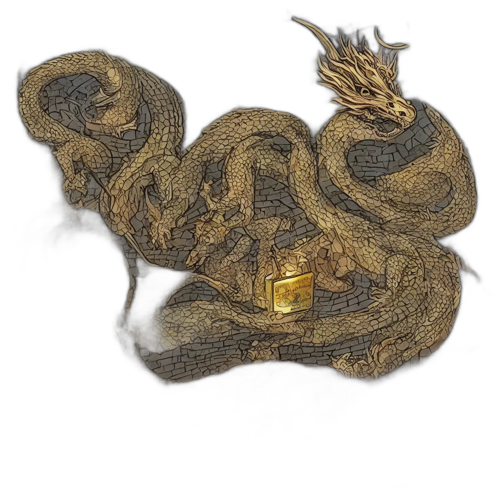 dragon, creature, crown, animal, fantasy art, concept art, 3d render, pixel art transparent PNG cut-out