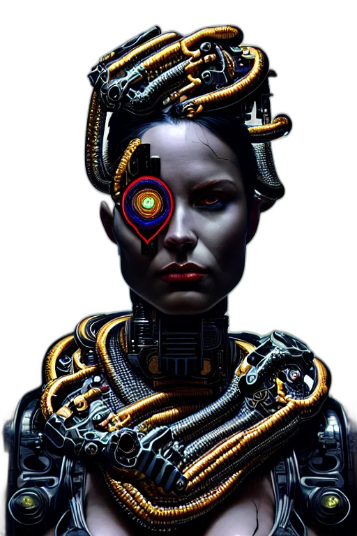 robot, face, jewelry, mask, cyberpunk, concept art, 3d render, photorealistic transparent PNG cut-out