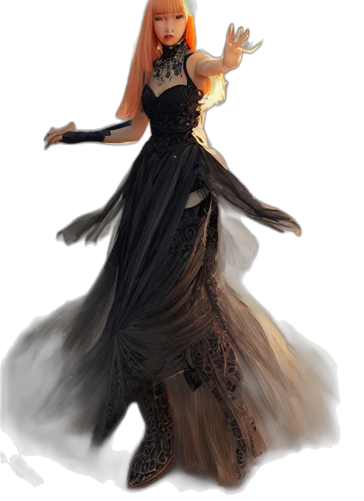 dress, concept art, fantasy art, photorealistic transparent PNG cut-out