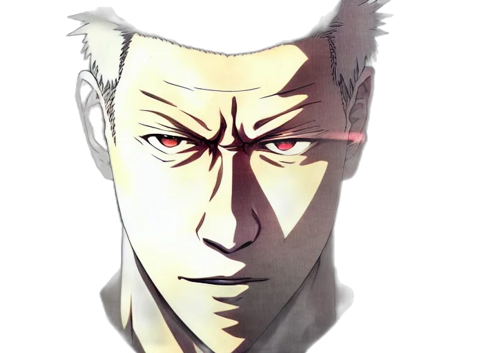 face, mask, staff, weapon, comic book art, anime, cartoon, concept art transparent PNG cut-out