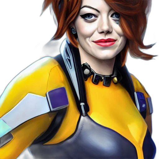 robot, comic book art, concept art, fantasy art, photorealistic, full, portrait, emma transparent PNG cut-out