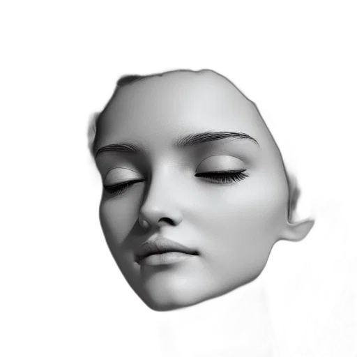 face, mask, crown, robot, photorealistic, 3d render, concept art, pencil sketch transparent PNG cut-out