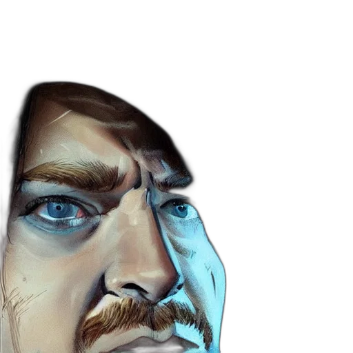 face, mask, hat, staff, comic book art, photorealistic, concept art, fantasy art transparent PNG cut-out