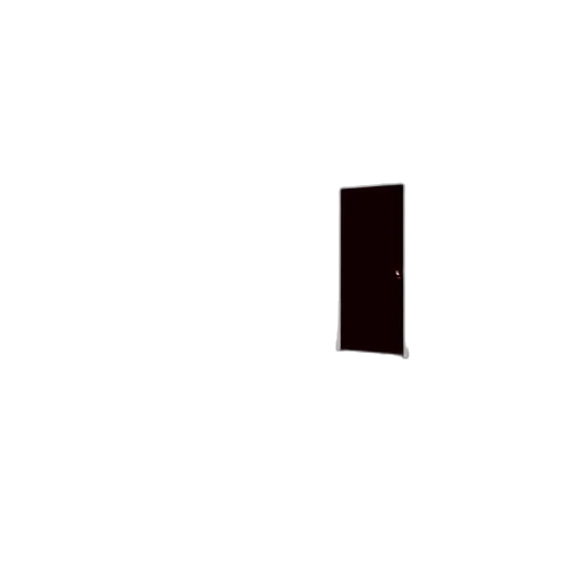 furniture, robot, face, sword, 3d render, pixel art, concept art, monochrome transparent PNG cut-out