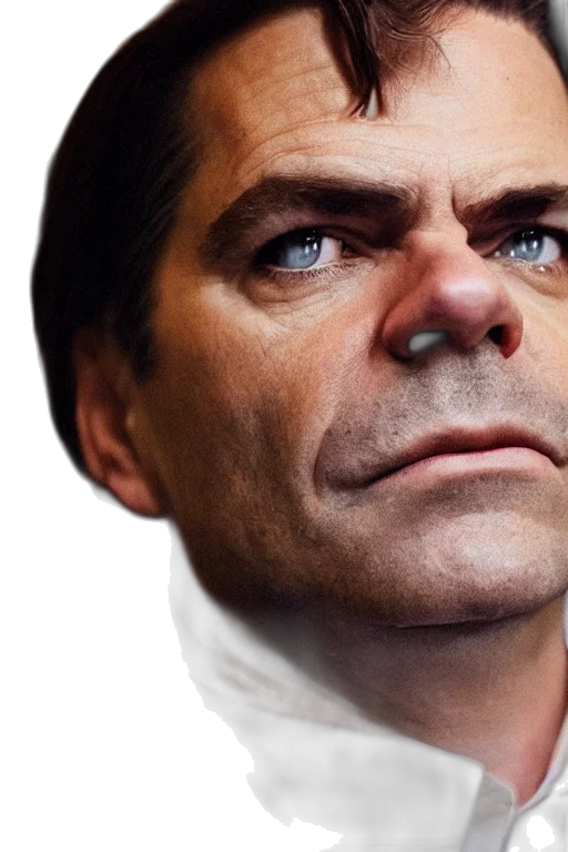 face, photorealistic, 3d render, concept art, lachlan, murdoch, eyes, sauron transparent PNG cut-out