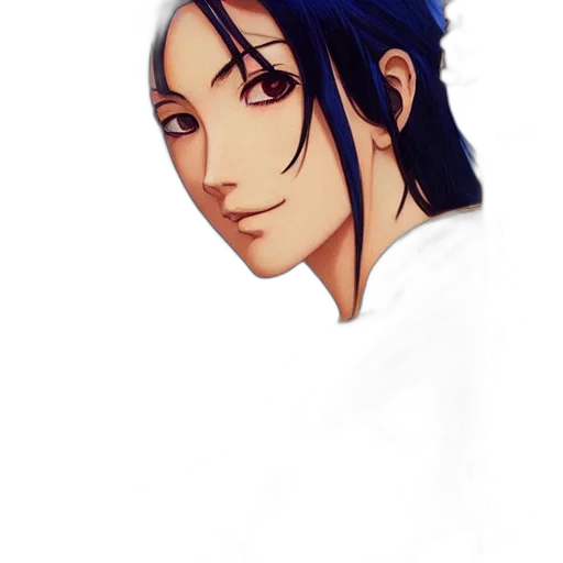 staff, face, anime, photorealistic transparent PNG cut-out