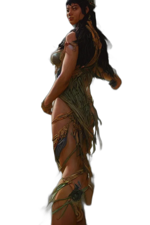 staff, creature, dress, dragon transparent PNG cut-out