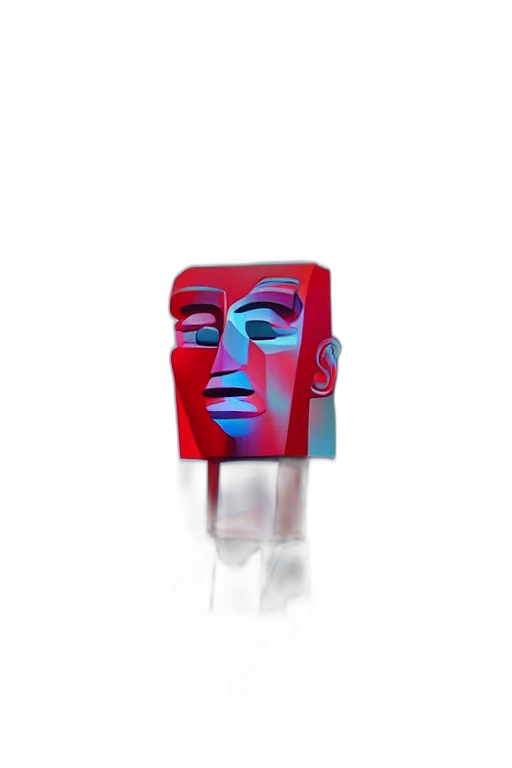 mask, face, jewelry, robot, vaporwave, 3d render, photorealistic, concept art transparent PNG cut-out