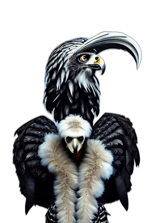 animal, jacket, creature, jewelry, concept art, fantasy art, photorealistic, 3d render transparent PNG cut-out