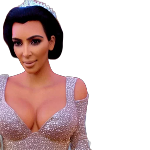 kim, kardashian, princess, daisy transparent PNG cut-out