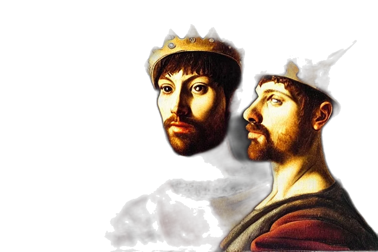 crown, face, photorealistic, fantasy art, concept art, oil painting, detailed, standing transparent PNG cut-out