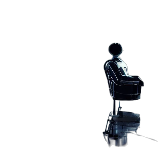 furniture, staff, robot, hair, 3d render, photorealistic, concept art, outer space transparent PNG cut-out