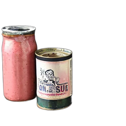 food, bottle, 3d render, photorealistic transparent PNG cut-out