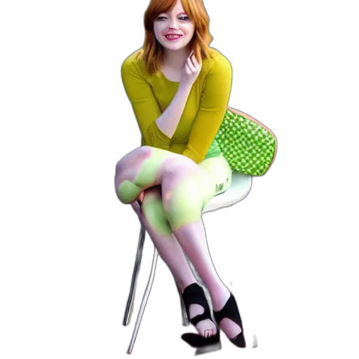 dress, furniture, 3d render, photorealistic, concept art, cartoon, green, neon transparent PNG cut-out
