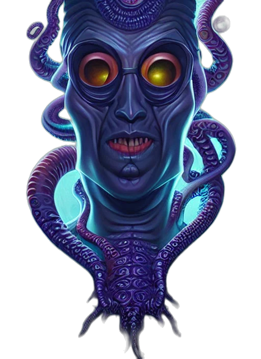 creature, mask, staff, face transparent PNG cut-out