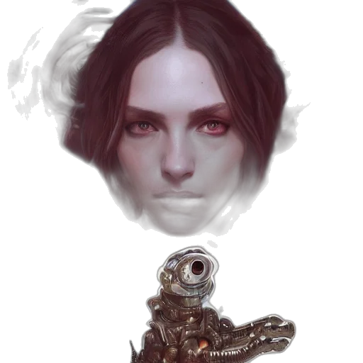 face, robot, mask, creature transparent PNG cut-out
