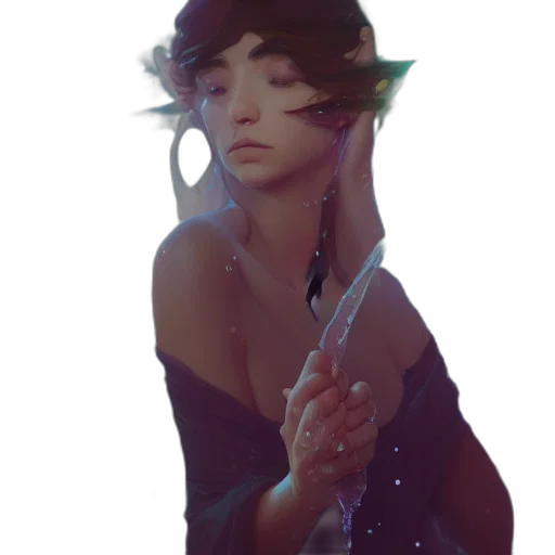 staff, dress, face, crown transparent PNG cut-out