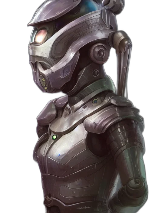 robot, concept art, cyberpunk, fantasy art, 3d render, full, body, center transparent PNG cut-out