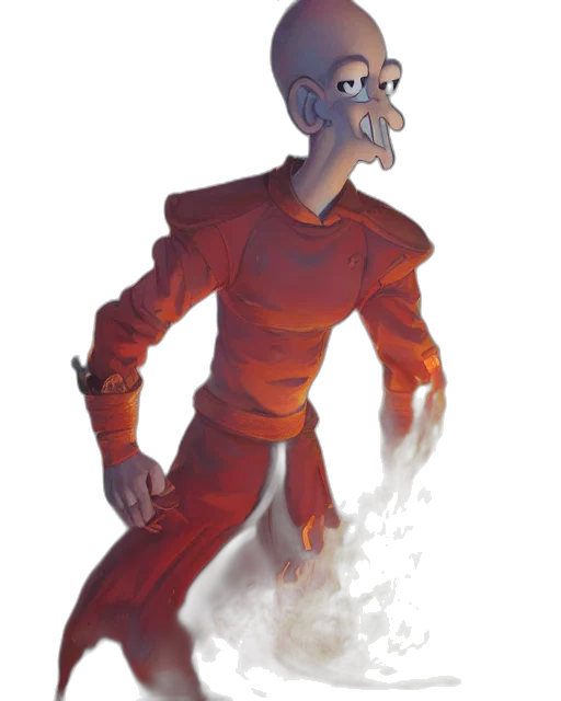 robot, creature, mask, staff, concept art, comic book art, fantasy art, 3d render transparent PNG cut-out