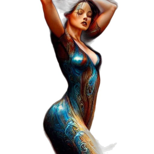 dress, fantasy art, concept art, photorealistic transparent PNG cut-out