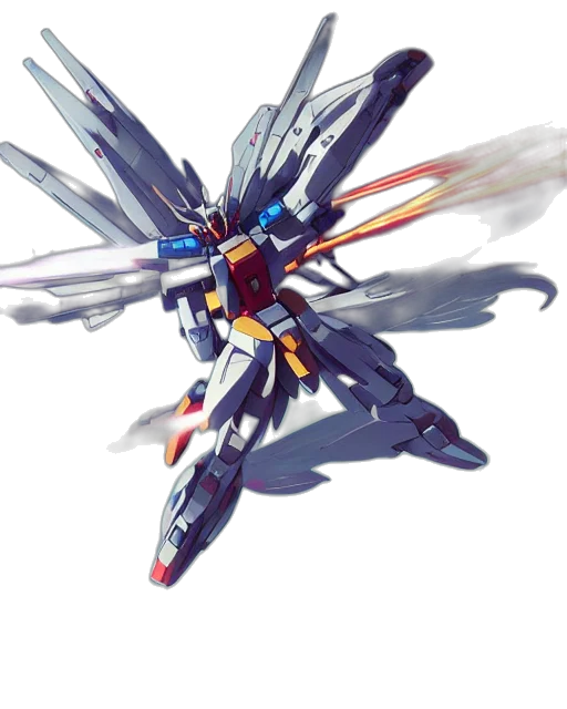 weapon, robot, sword, concept art, pixel art, 3d render, anime, blue transparent PNG cut-out