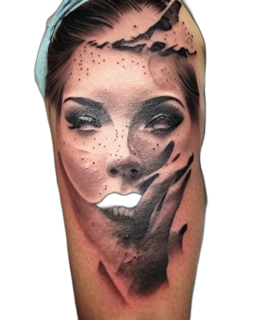 face, mask, dress, photorealistic transparent PNG cut-out