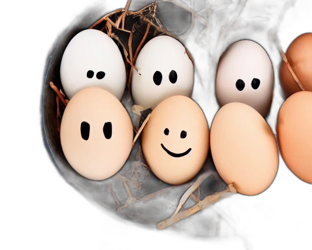 mask, photorealistic, 3d render, eggs transparent PNG cut-out